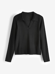 Black Premium Merino Polo Neck Jumper - Image 7 of 8