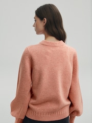 Blush Pink Premium 100% Wool Neppy Jumper - Image 2 of 6