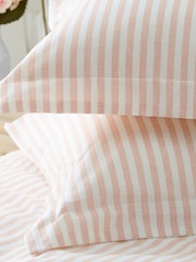 Yard Blush Hebden Striped 100% Cotton Duvet Cover and Pillowcase Set - Image 4 of 4