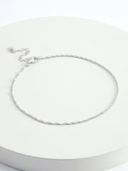 Sterling Silver Twisted Chain Anklet - Image 1 of 10