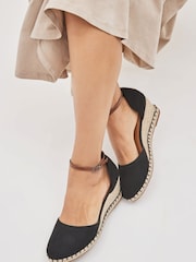 Black Extra Wide Fit Forever Comfort® Closed Toe Wedges - Image 1 of 7