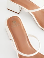 Bone White Extra Wide Fit Forever Comfort® Two Band Block Heel Mules - Image 5 of 5