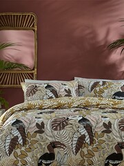 furn. Natural Tocorico Jungle Reversible Duvet Cover and Pillowcase Set - Image 2 of 4