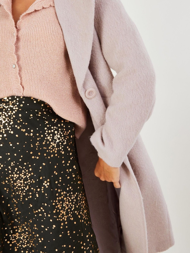 Monsoon Pink Jenny Brushed Wool Mix Smart Coat - Image 3 of 3 Monsoon Pink Jenny Brushed Wool Mix Smart Coat - Image 3 of 3