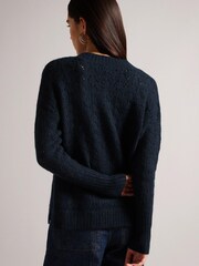 Ted Baker Blue Jackeiy V-Neck Sweater - Image 2 of 5