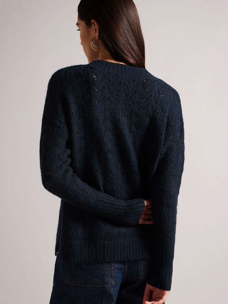 Ted Baker Blue Jackeiy V-Neck Sweater - Image 2 of 5