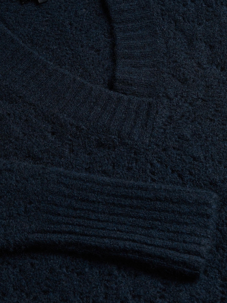 Ted Baker Blue Jackeiy V-Neck Sweater - Image 5 of 5