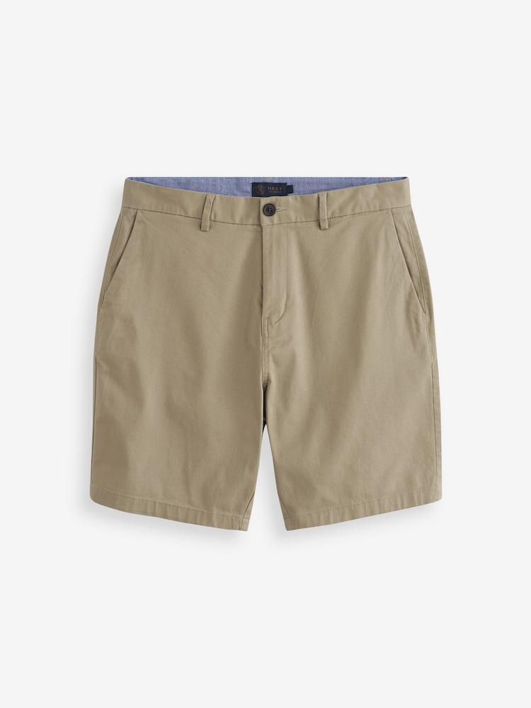 Navy Blue/Grey/Stone Straight Fit Stretch Chinos Shorts 3 Pack - Image 10 of 10 Navy Blue/Grey/Stone Straight Fit Stretch Chinos Shorts 3 Pack - Image 10 of 10