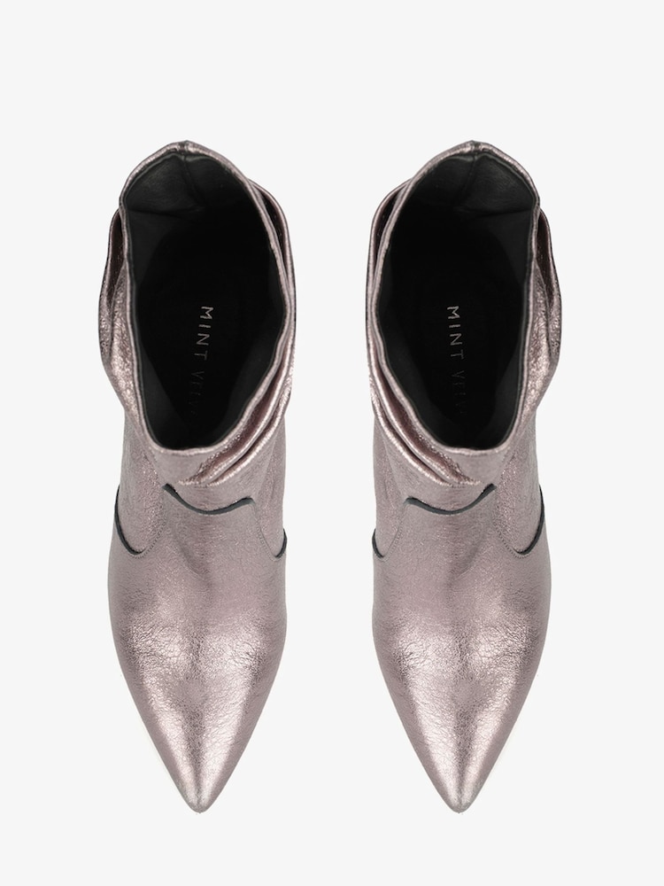 Mint Velvet Natural Sammy Leather Boots - Image 3 of 3