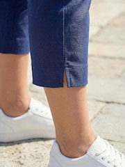 Roman Blue Curve Cropped Stretch Trousers - Image 4 of 4