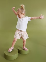 White Short Sleeve Scallop T-Shirt (3mths-7yrs) - Image 4 of 10