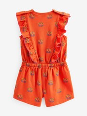 Orange Floral Short Sleeve Playsuit (3mths-7yrs) - Image 6 of 6