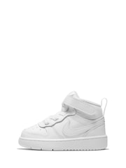 Nike White Toddler Court Borough Mid Trainers - Image 2 of 7