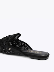 Carvela Black Evelina Lace Mule Pumps - Image 4 of 4