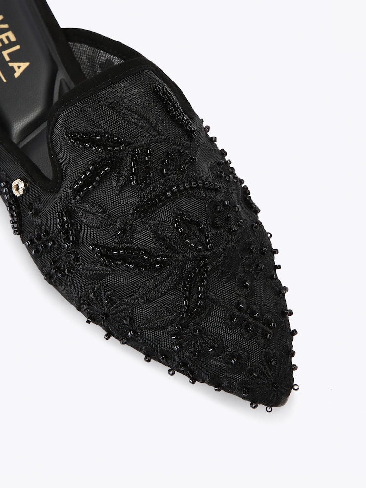 Carvela Black Evelina Lace Mule Pumps - Image 5 of 5 Carvela Black Evelina Lace Mule Pumps - Image 5 of 5