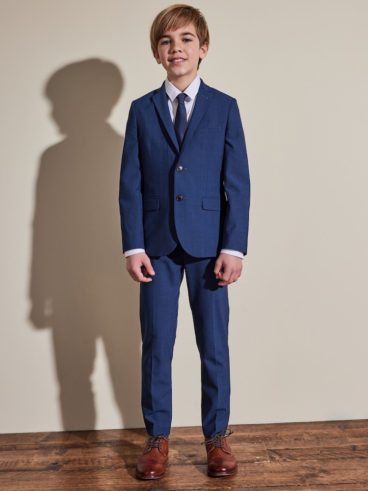 Blue Premium Wool Blend Suit: Trousers (12mths-16yrs) - Image 1 of 4