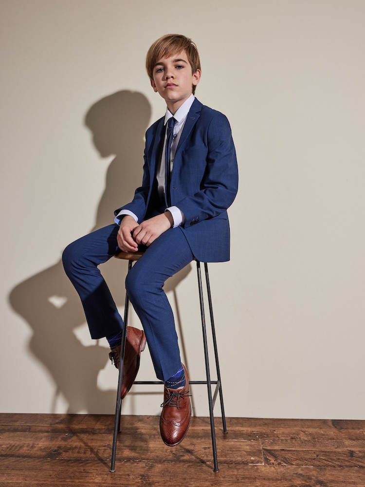 Blue Premium Wool Blend Suit: Trousers (12mths-16yrs) - Image 2 of 4