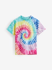 Rainbow Relaxed Fit Tie-Dye Short Sleeve 100% Cotton T-Shirt (3-16yrs) - Image 1 of 2