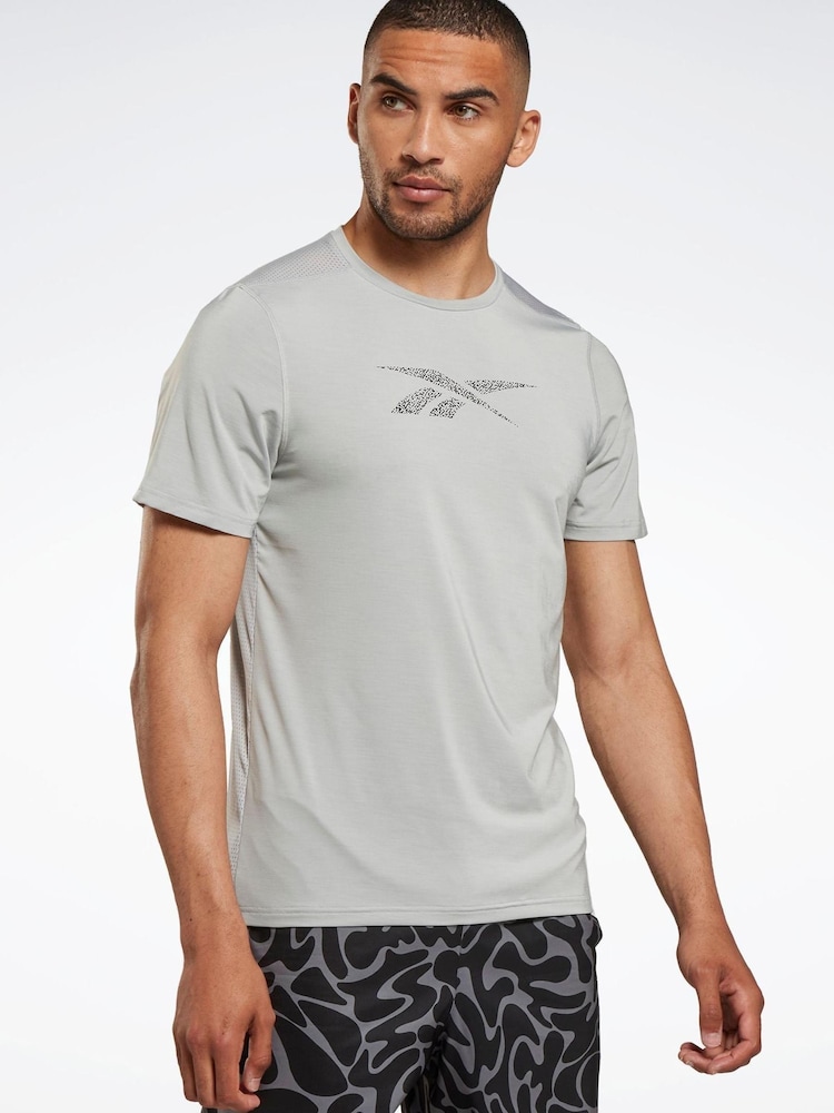 Reebok Grey Workout Ready ACTIVCHILL Short Sleeve T-Shirt - Image 1 of 4
