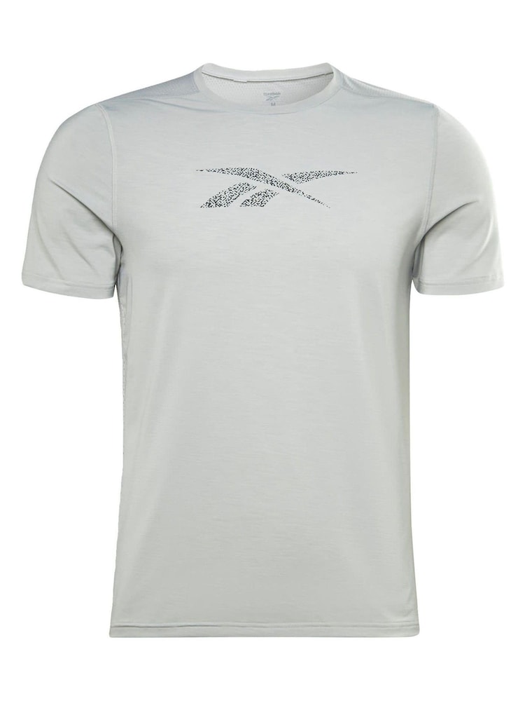 Reebok Grey Workout Ready ACTIVCHILL Short Sleeve T-Shirt - Image 4 of 4