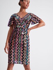 Sonder Studio Natural Glamour Aztec Print Midi Dress - Image 1 of 5