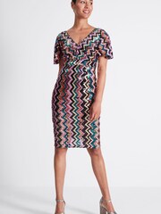 Sonder Studio Natural Glamour Aztec Print Midi Dress - Image 2 of 5