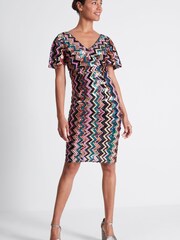 Sonder Studio Natural Glamour Aztec Print Midi Dress - Image 3 of 5