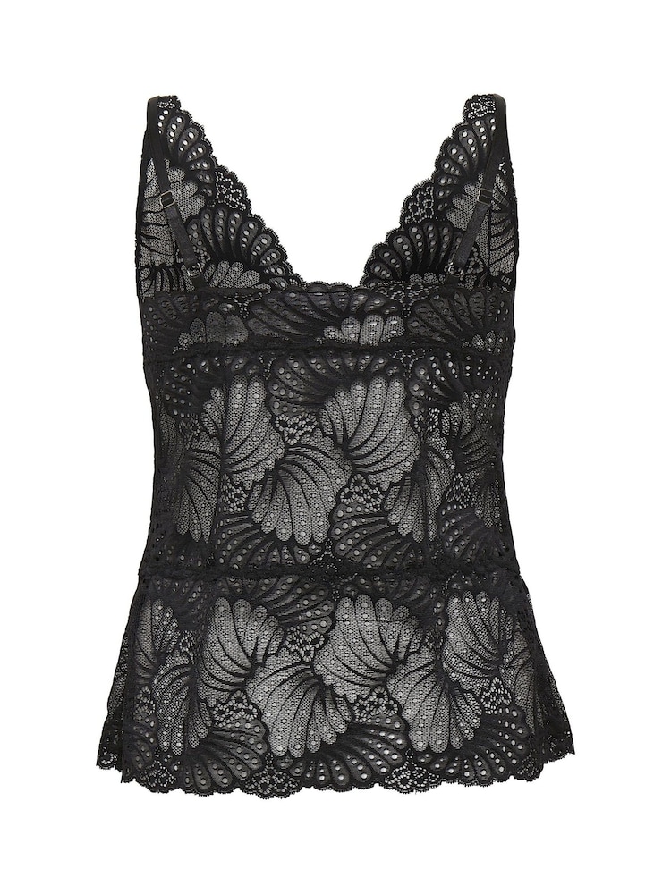 Saint Tropez Black Daisy Top - Image 6 of 6