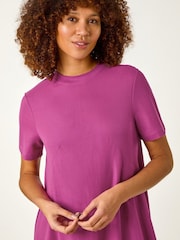 Roman Pink Relaxed T-Shirt Stretch Dress - Image 4 of 5