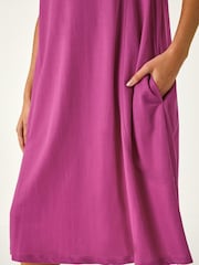 Roman Pink Relaxed T-Shirt Stretch Dress - Image 5 of 5