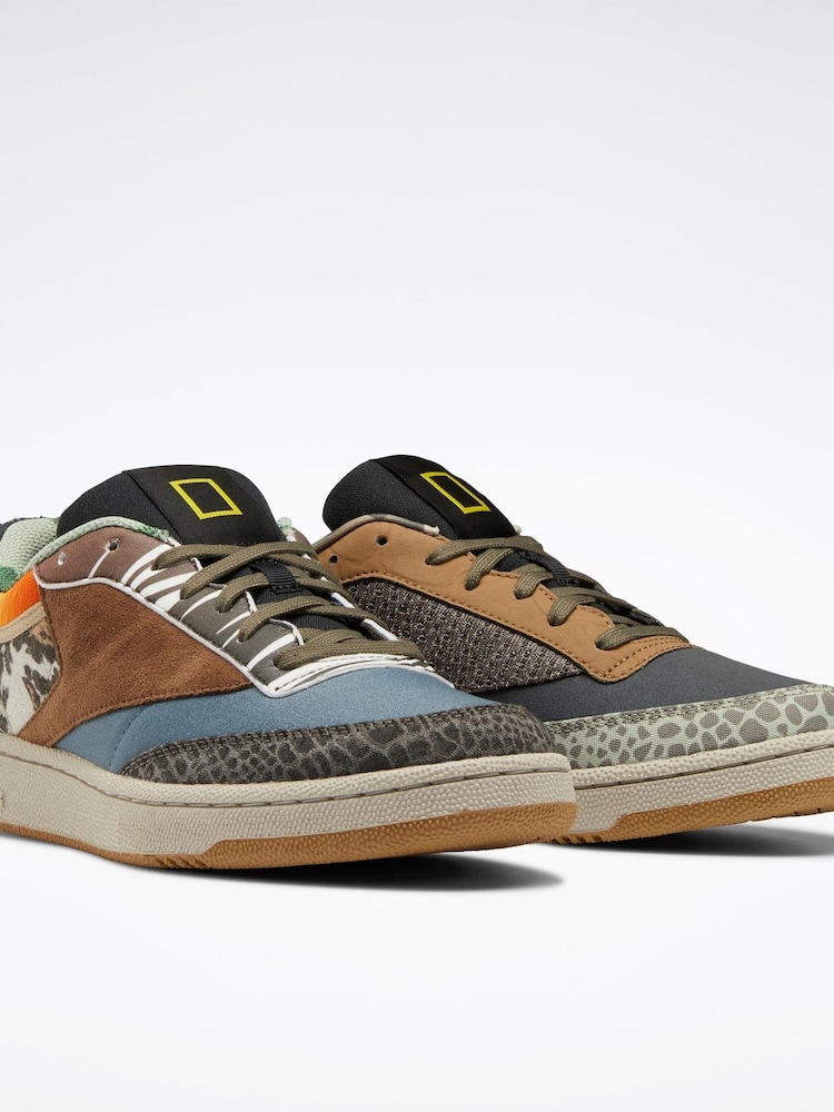 Reebok Grey National Geographic Club C 85 Vegan Trainers - Image 2 of 5