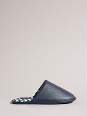 Ted Baker Blue Ardin Leather Mule Slippers - Image 1 of 4