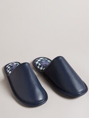 Ted Baker Blue Ardin Leather Mule Slippers - Image 2 of 4