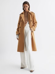 Camel - Reiss Kaiya Trenchcoat aus Wolle - Bild 1 von 8