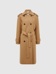 Camel - Reiss Kaiya Trenchcoat aus Wolle - Bild 2 von 8