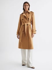 Camel - Reiss Kaiya Trenchcoat aus Wolle - Bild 3 von 8
