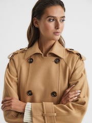 Camel - Reiss Kaiya Trenchcoat aus Wolle - Bild 8 von 8