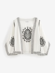 White Embroidered Kimono - Image 5 of 5
