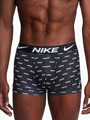 Nike Grey Nike Dri-FIT Essential Black Micro Trunks 3 Pack - Image 2 of 4