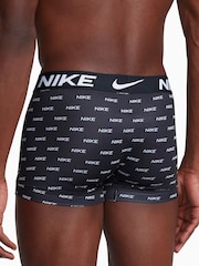 Nike Grey Nike Dri-FIT Essential Black Micro Trunks 3 Pack - Image 3 of 4