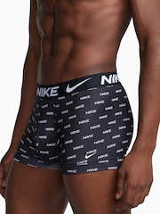 Nike Grey Nike Dri-FIT Essential Black Micro Trunks 3 Pack - Image 4 of 4
