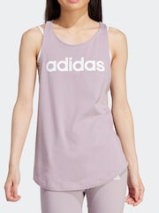 Lila - adidas Sportswear Essentials Loose Logo 100% Baumwoll-Tanktop - Bild 4 von 7