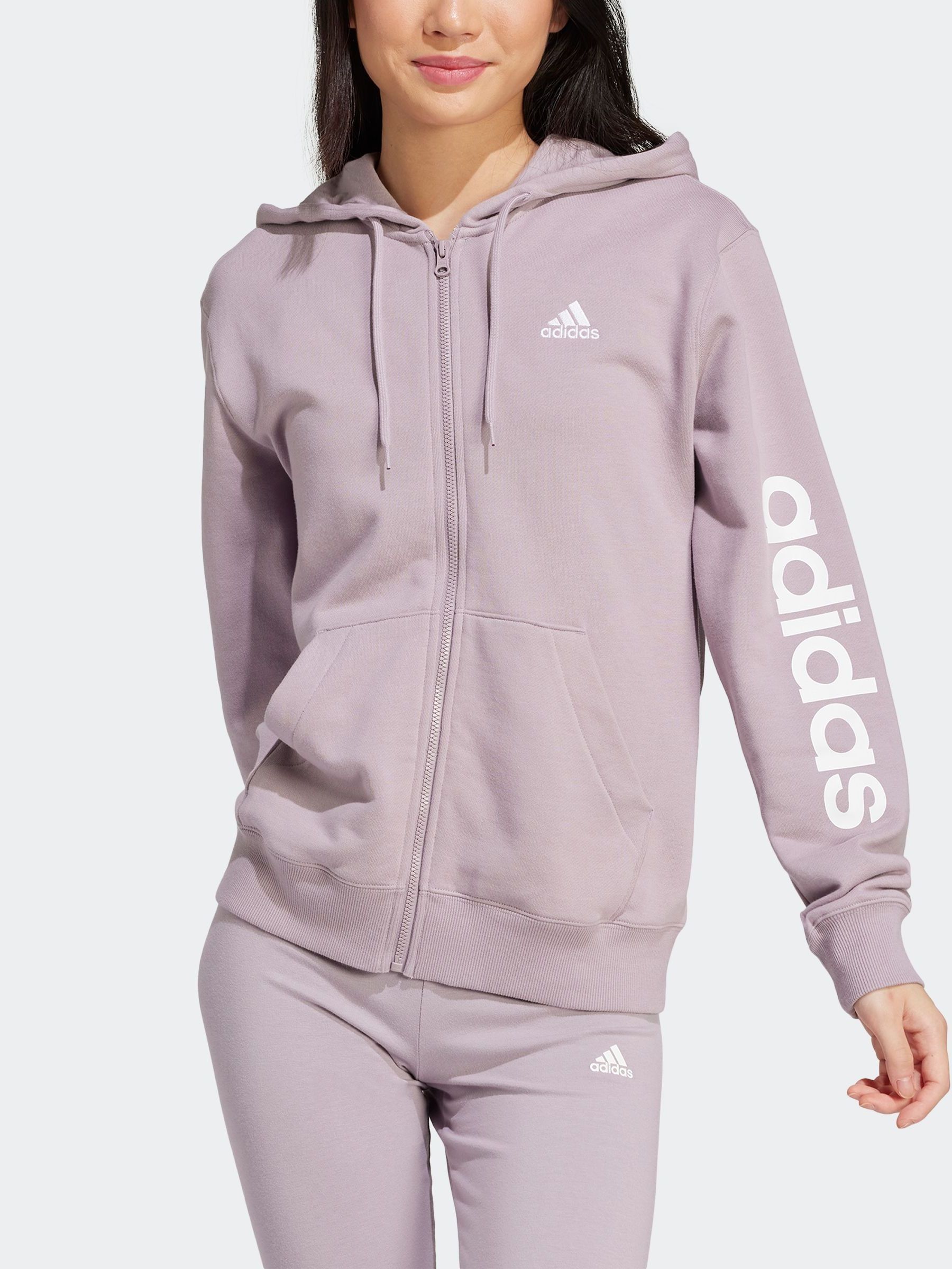 Adidas linear full zip hoodie outlet