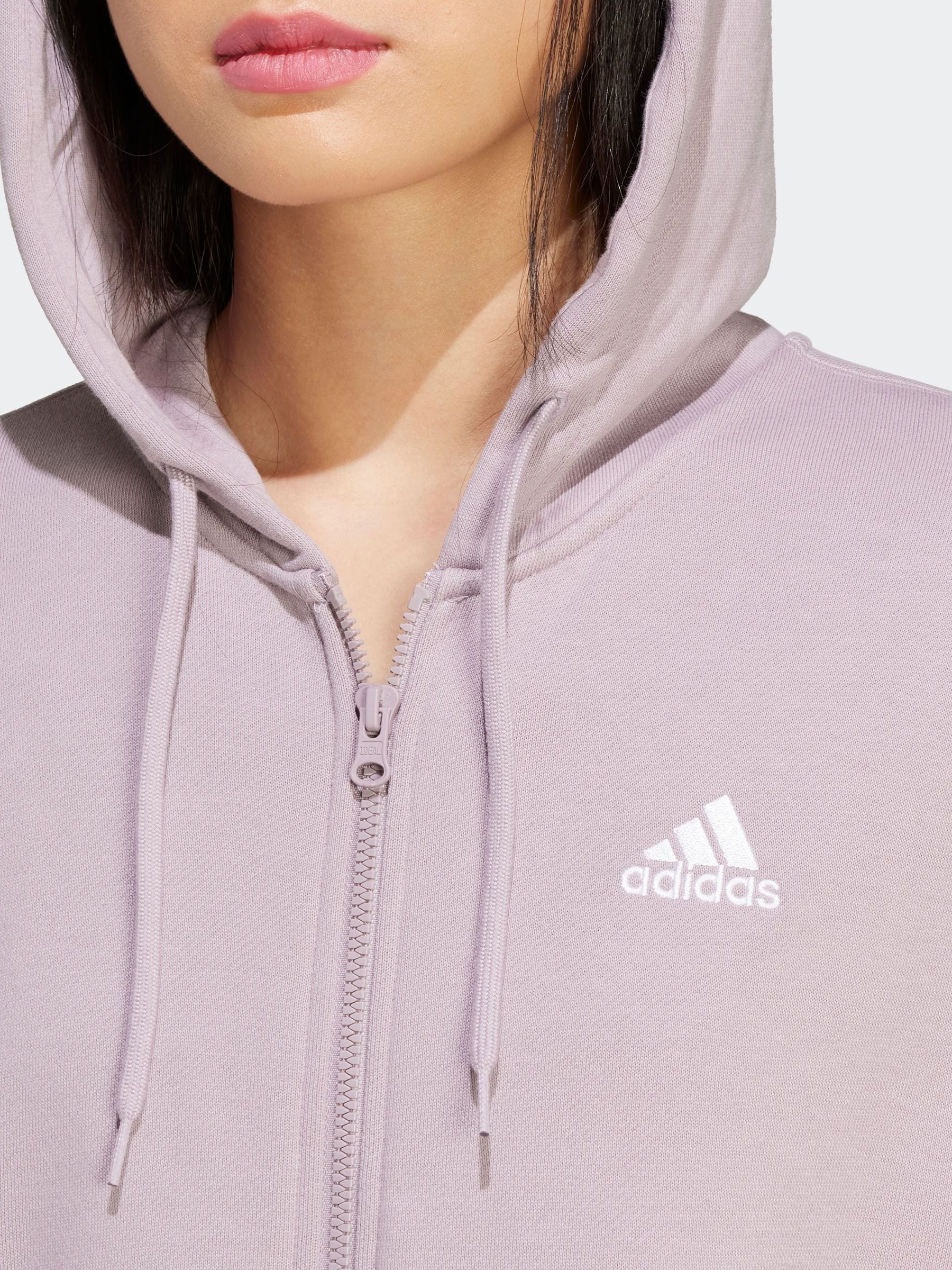 Buy adidas Purple Sportswear Essentials Linear Full-Zip Buy adidas Purple Sportswear Essentials Linear Full-Zip