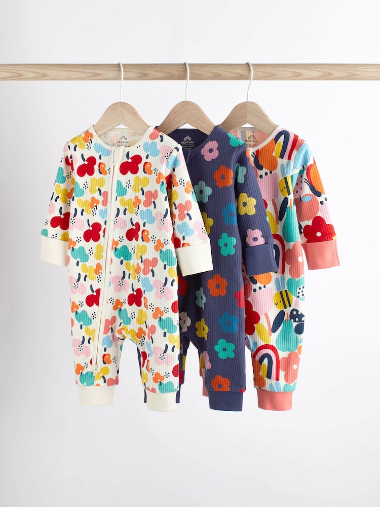 Floral Footless Baby Grows Next Buy Floral Baby Two Way Zip