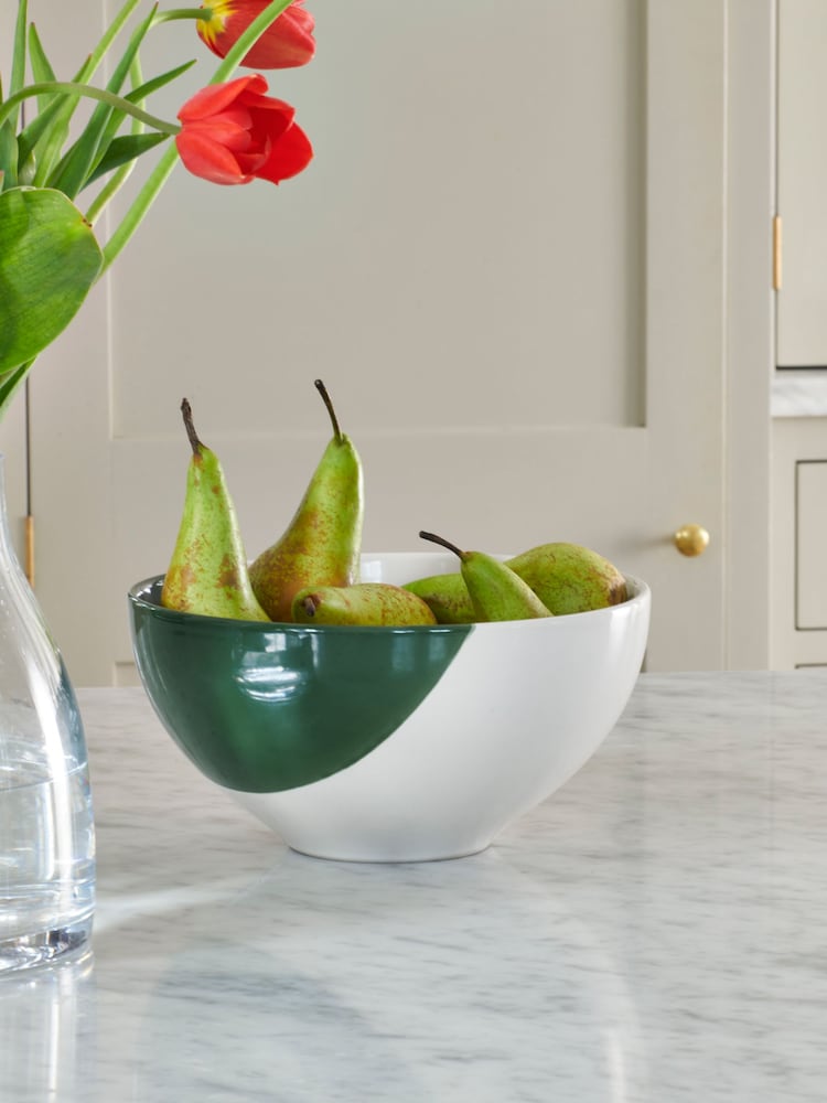Jasper Conran London Green Abstract Serve Bowl - Image 6 of 6