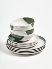 Jasper Conran London Green Abstract 12 Piece Set - Image 4 of 8