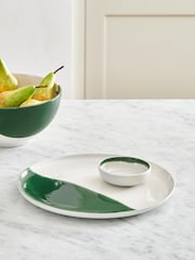 Jasper Conran London Green Abstract Serving Platter - Image 1 of 5