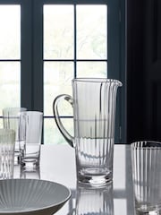 Jasper Conran London Clear Fluted Glass Jug - Image 1 of 2