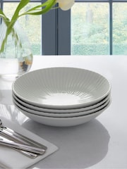 Jasper Conran London 12 Piece White Fluted Dinner Set - Image 2 of 4